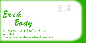 erik body business card